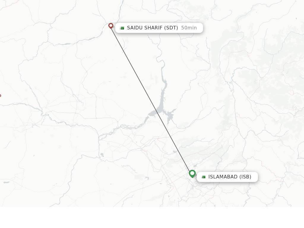 Direct (non-stop) flights from Islamabad to Saidu Sharif - schedules ...