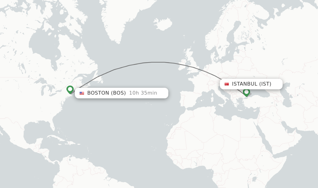 Direct non stop flights from Istanbul to Boston schedules