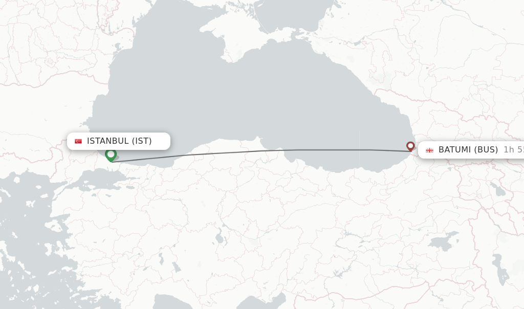 Direct (non-stop) Flights From Istanbul To Batumi - Schedules ...