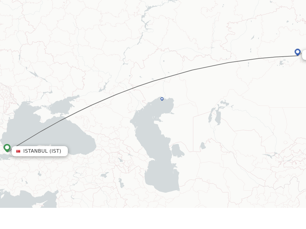 Direct non stop flights from Istanbul to Astana schedules