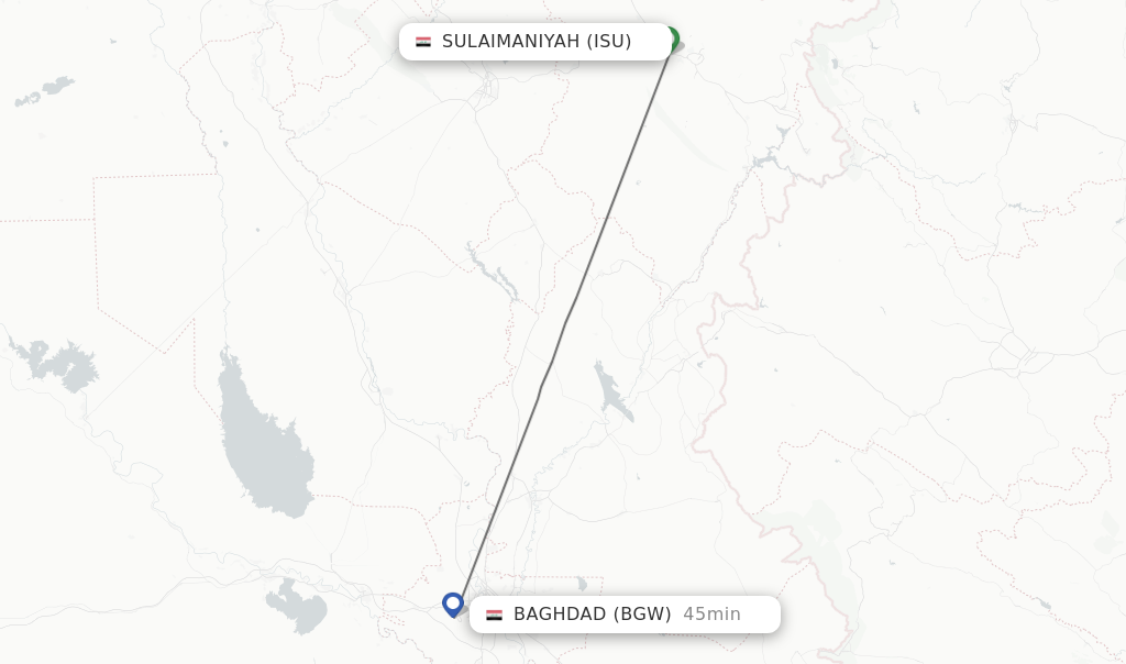 Direct (non-stop) Flights From Sulaimaniyah To Baghdad - Schedules ...