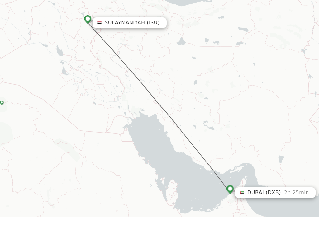 Direct (non-stop) Flights From Sulaimaniyah To Dubai - Schedules ...