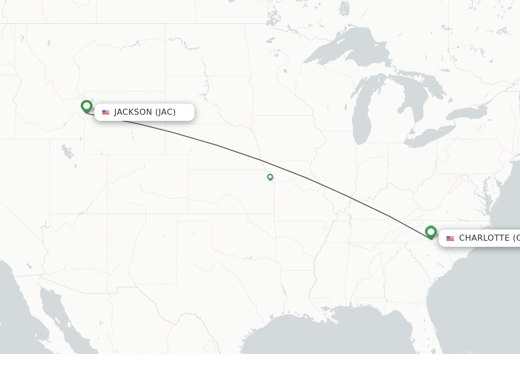 Direct (nonstop) flights from Jackson to Charlotte schedules