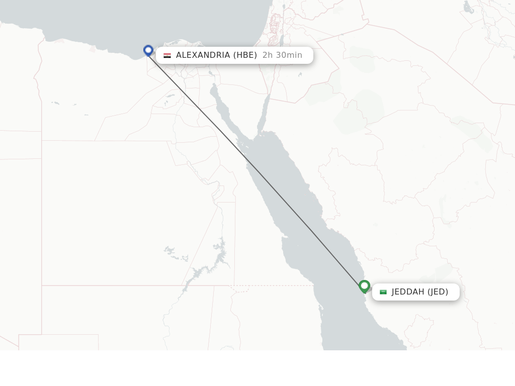 Direct non stop flights from Jeddah to Alexandria schedules