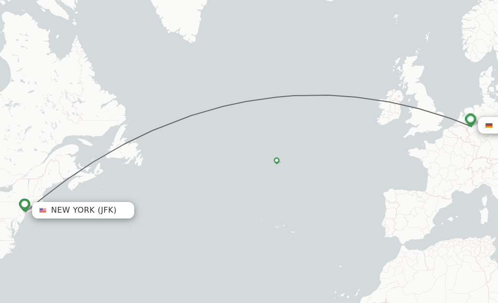 Direct non stop flights from New York to Dusseldorf schedules