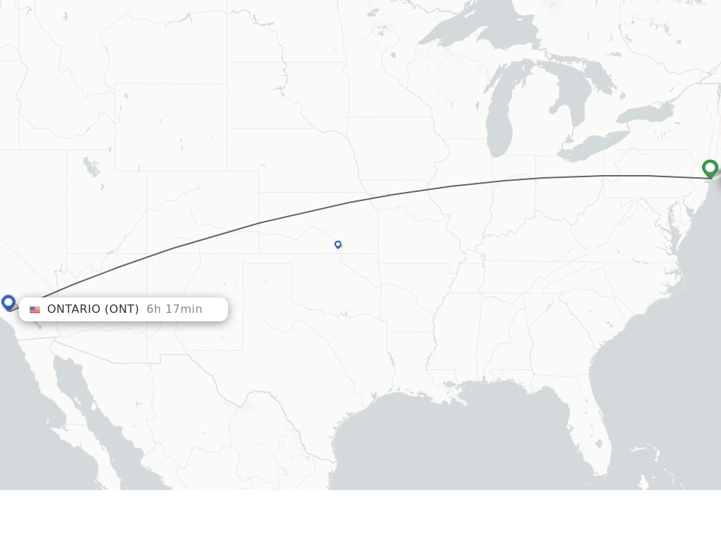 Direct non stop flights from New York to Ontario schedules