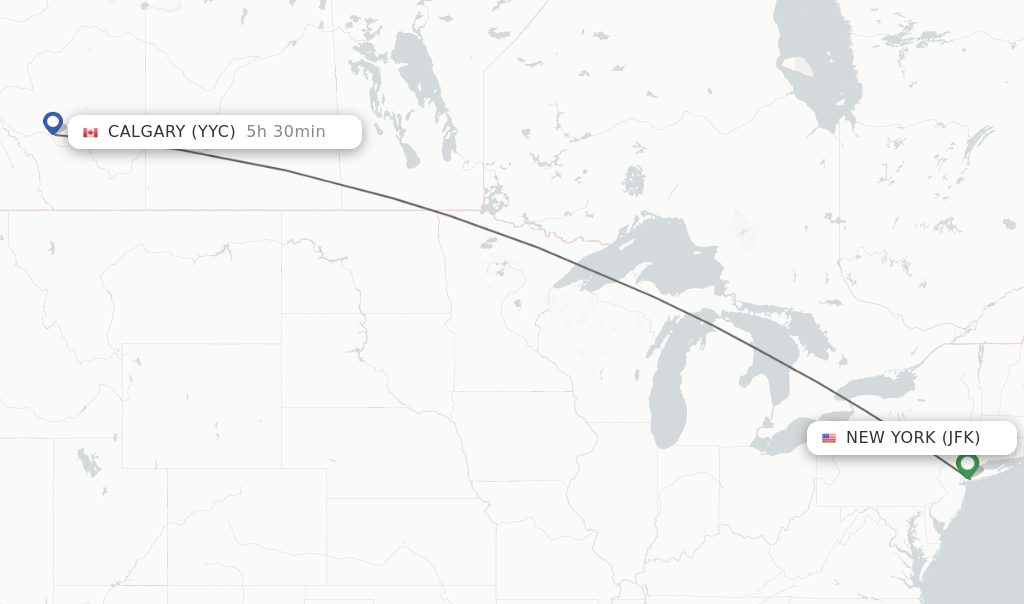 Direct Non Stop Flights From New York To Calgary Schedules 9959