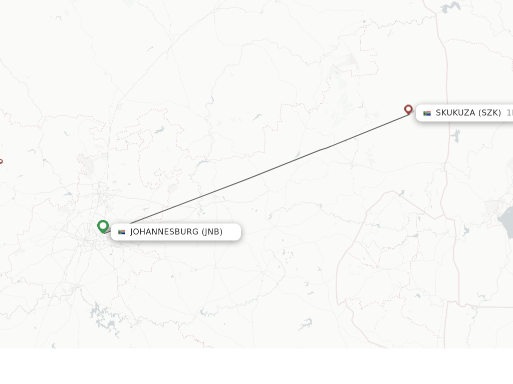 Direct (non-stop) flights from Johannesburg to Skukuza - schedules ...