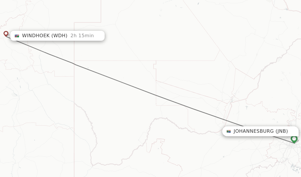 Direct (non-stop) Flights From Johannesburg To Windhoek - Schedules ...