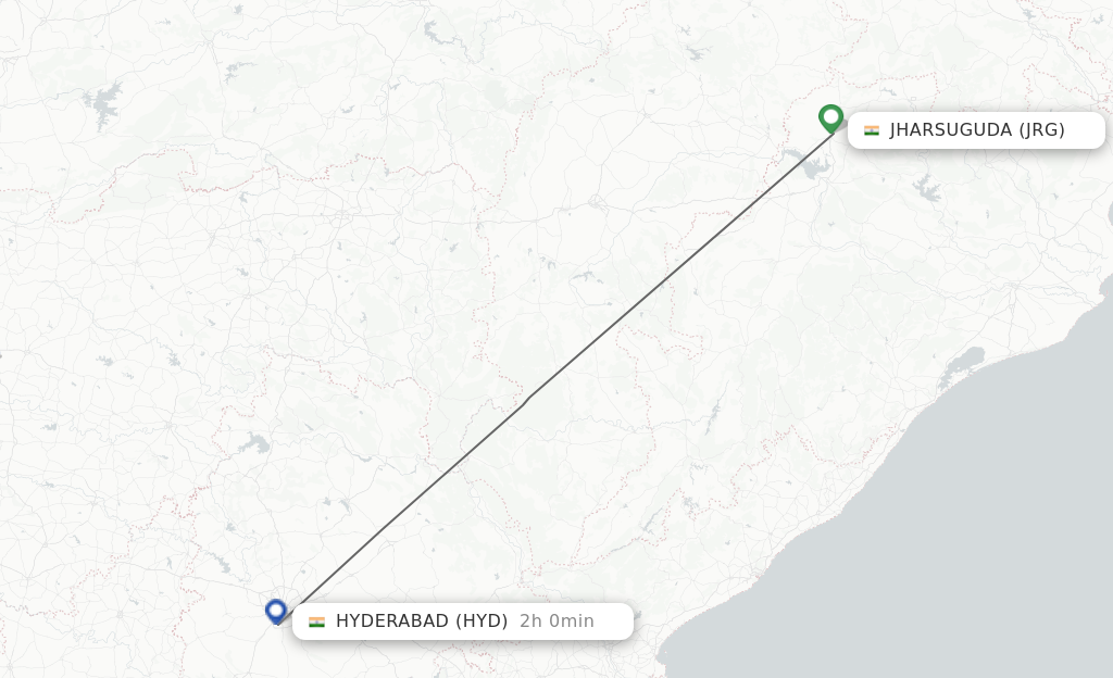 Direct (non-stop) Flights From Jharsuguda To Hyderabad - Schedules ...