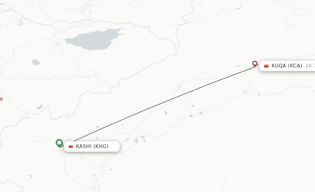 Direct (non-stop) flights from Kashi to Kuqa - schedules - FlightsFrom.com