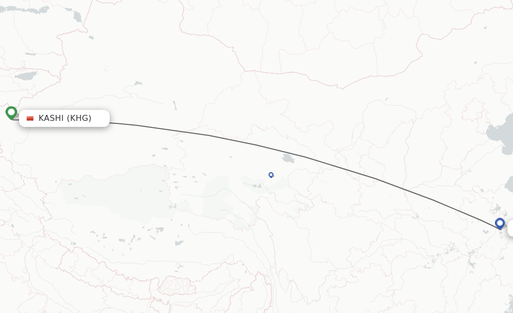 Direct (non-stop) flights from Kashi to Nanjing - schedules ...