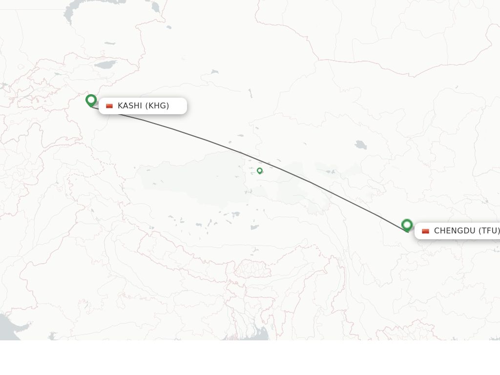 Direct (non-stop) flights from Kashi to Chengdu - schedules ...