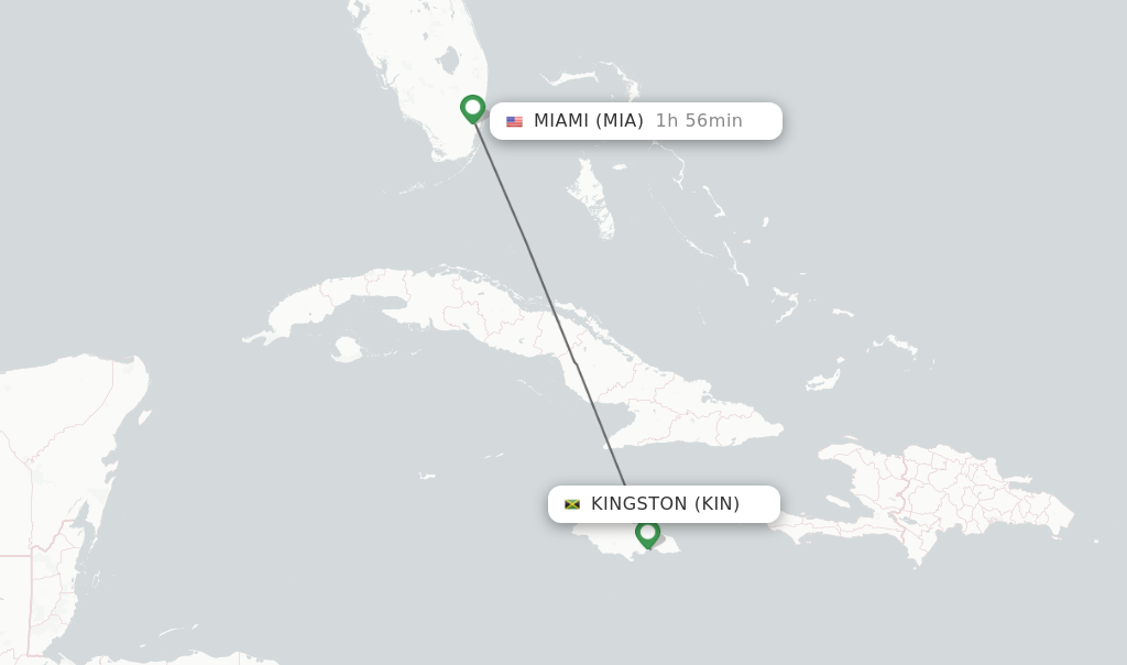 Direct non stop flights from Kingston to Miami schedules