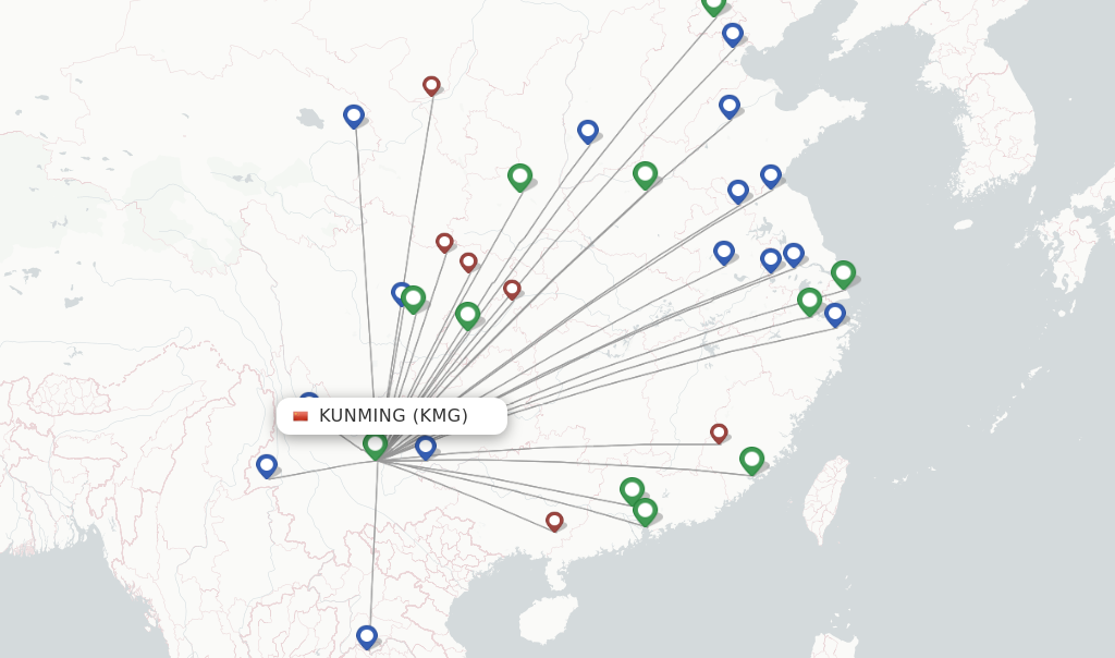 Sichuan Airlines flights from Kunming, KMG - FlightsFrom.com