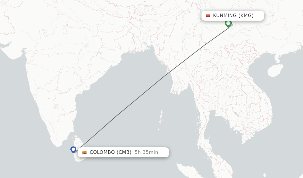 Direct Non Stop Flights From Kunming To Colombo Schedules 9523