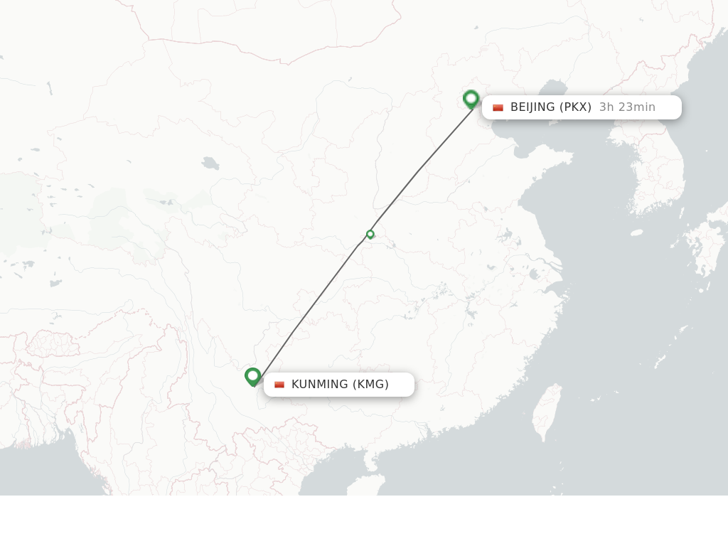 Direct (non-stop) flights from Kunming to Beijing - schedules ...