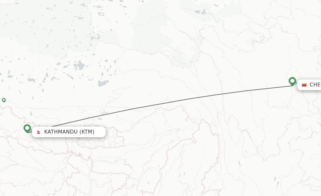 Direct (non-stop) Flights From Kathmandu To Chengdu - Schedules ...