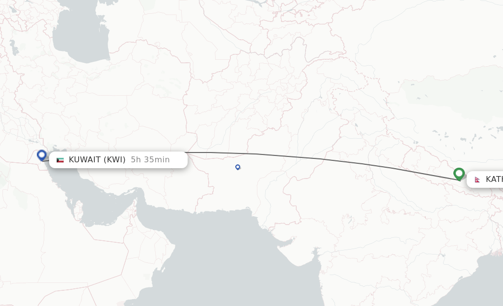 Direct non stop flights from Kathmandu to Kuwait schedules