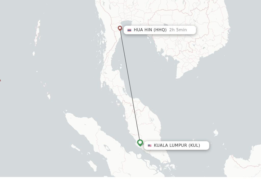 Direct (non-stop) Flights From Kuala Lumpur To Hua Hin - Schedules ...