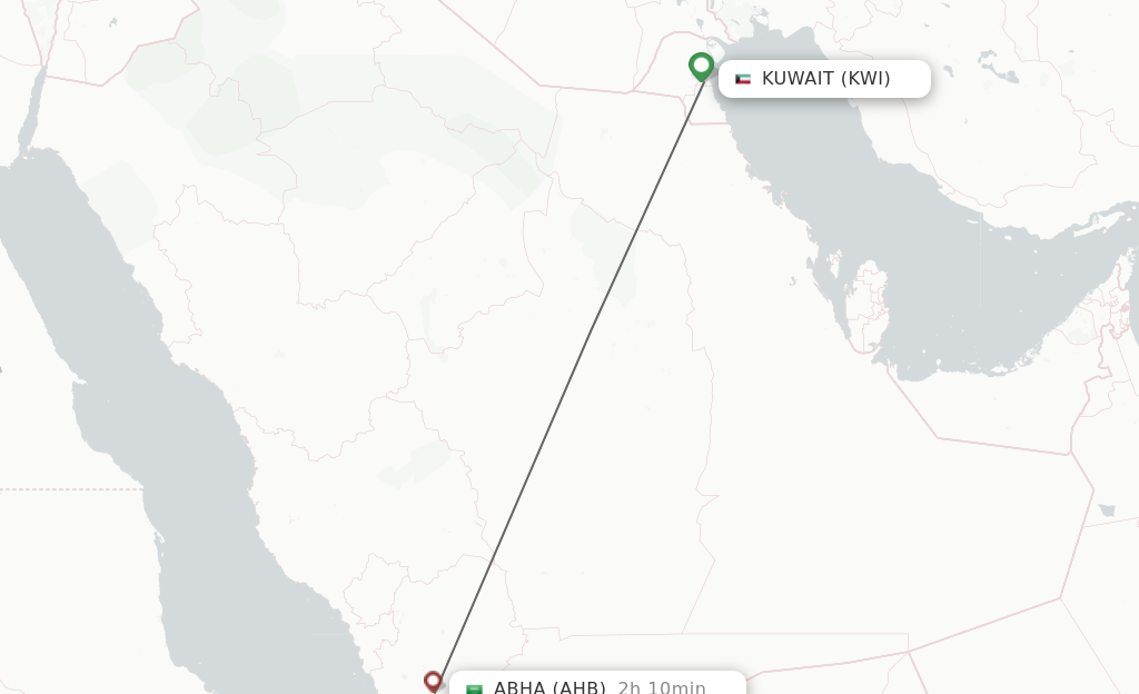 Direct non stop flights from Kuwait to Abha schedules