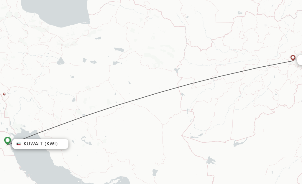 Direct non stop flights from Kuwait to Kabul schedules
