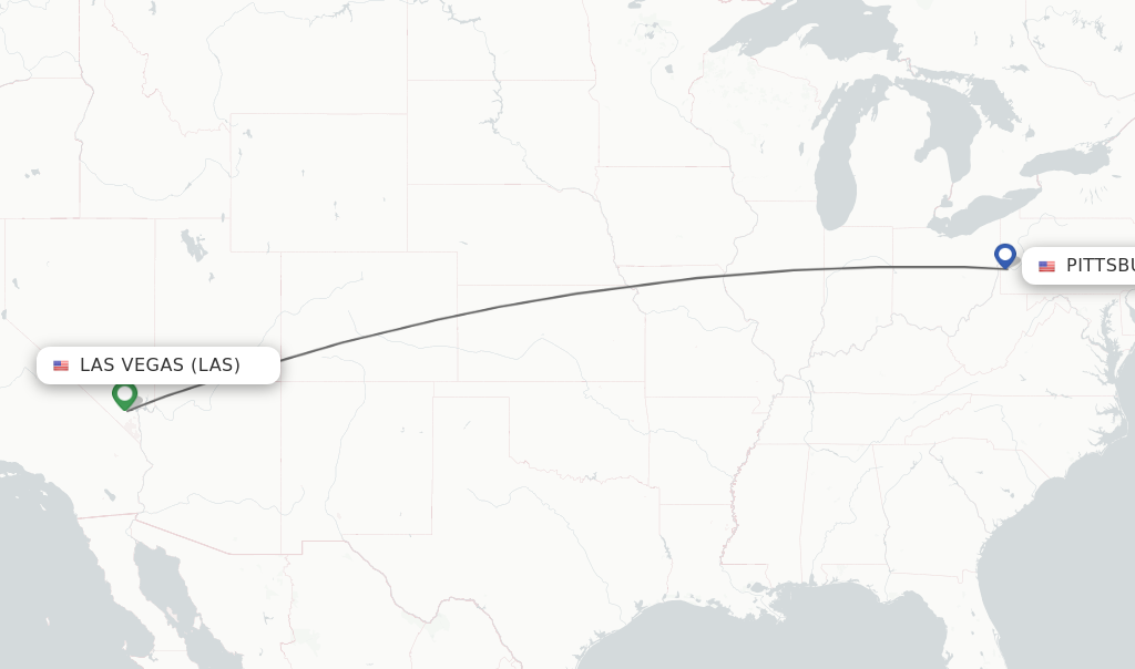 Direct non stop flights from Las Vegas to Pittsburgh schedules