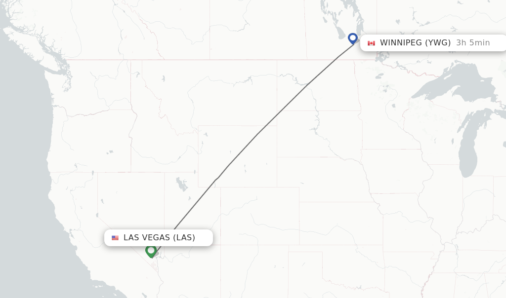 Direct (non-stop) flights from Las Vegas to Winnipeg - schedules ...