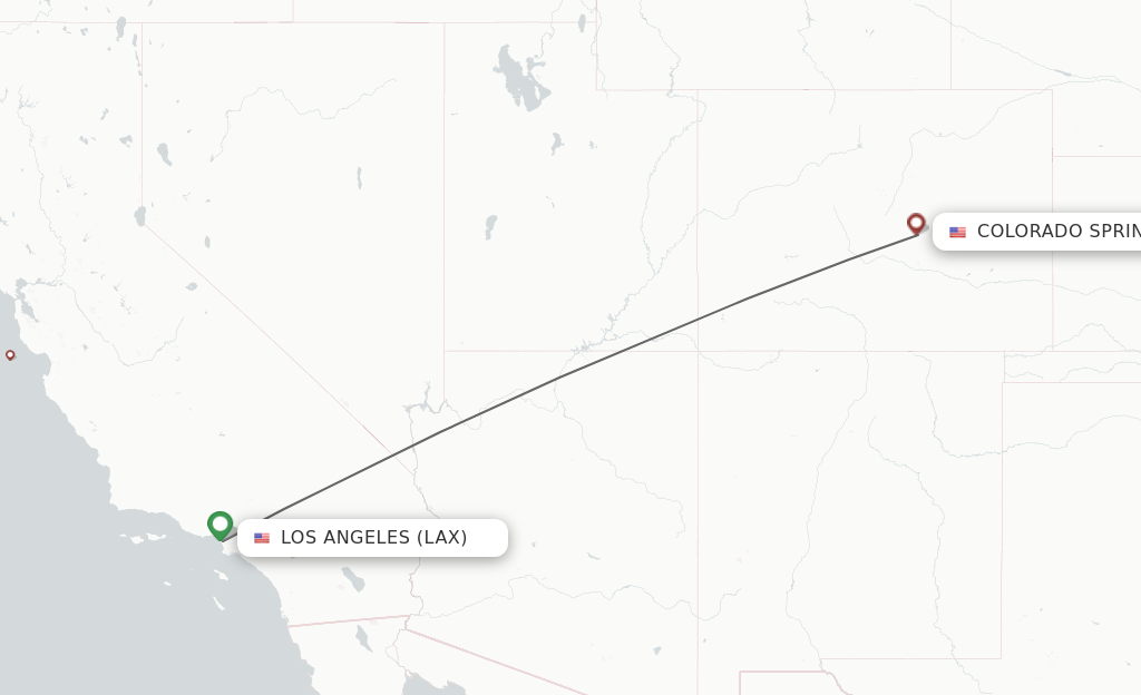 Direct non stop flights from Los Angeles to Colorado Springs