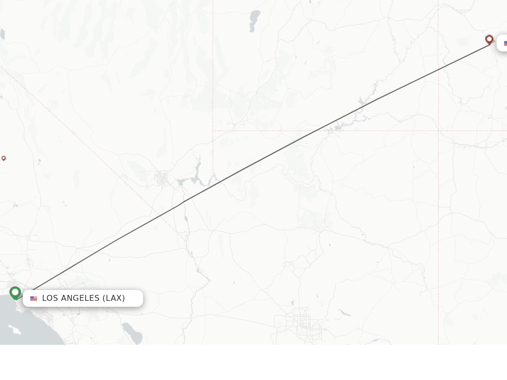 Direct (non-stop) flights from Los Angeles to Montrose - schedules