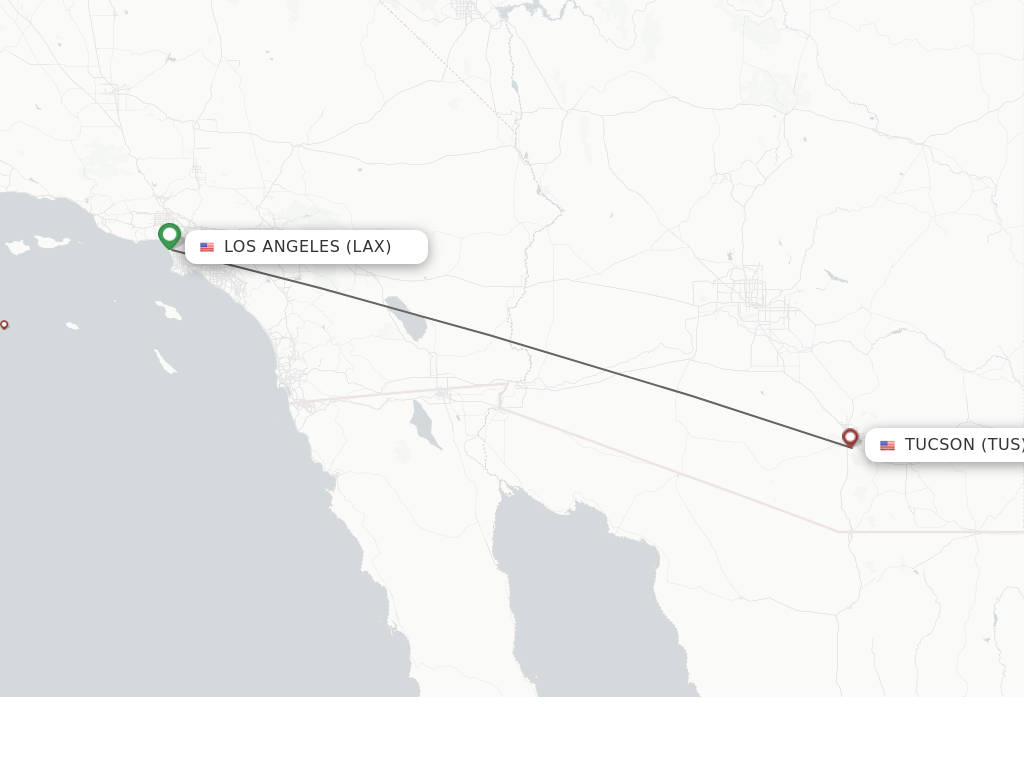 Direct non stop flights from Los Angeles to Tucson schedules