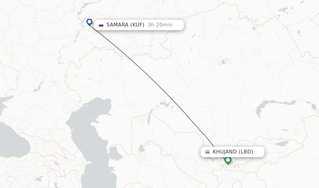 Direct (non-stop) flights from Khujand to Samara - schedules ...