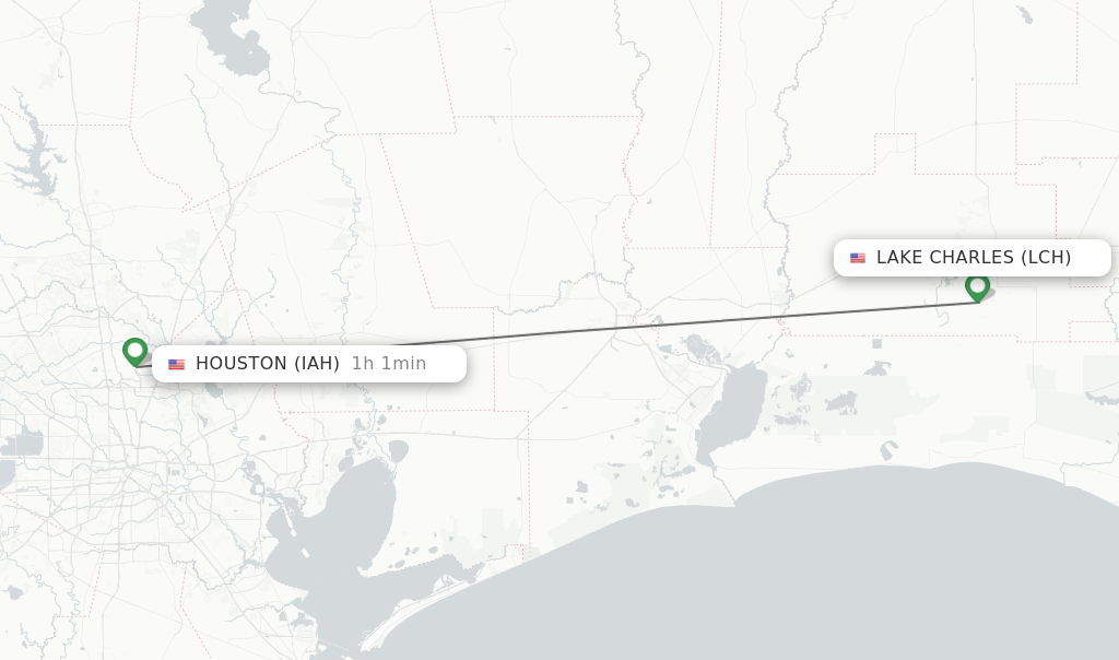 Direct non stop flights from Lake Charles to Houston schedules