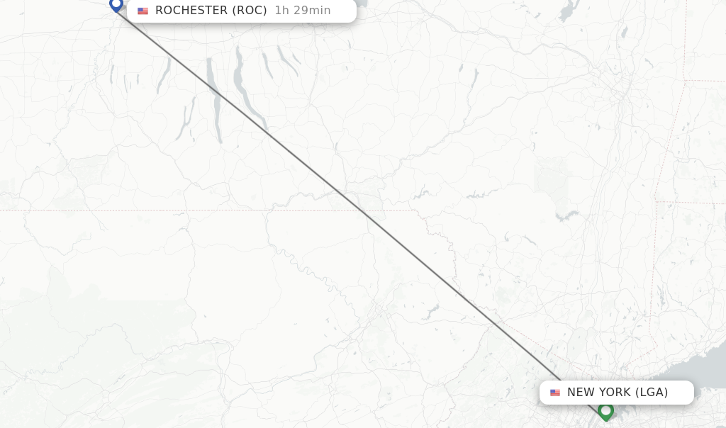 Direct non stop flights from New York to Rochester schedules