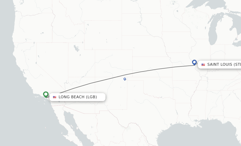 Direct non stop flights from Long Beach to Saint Louis