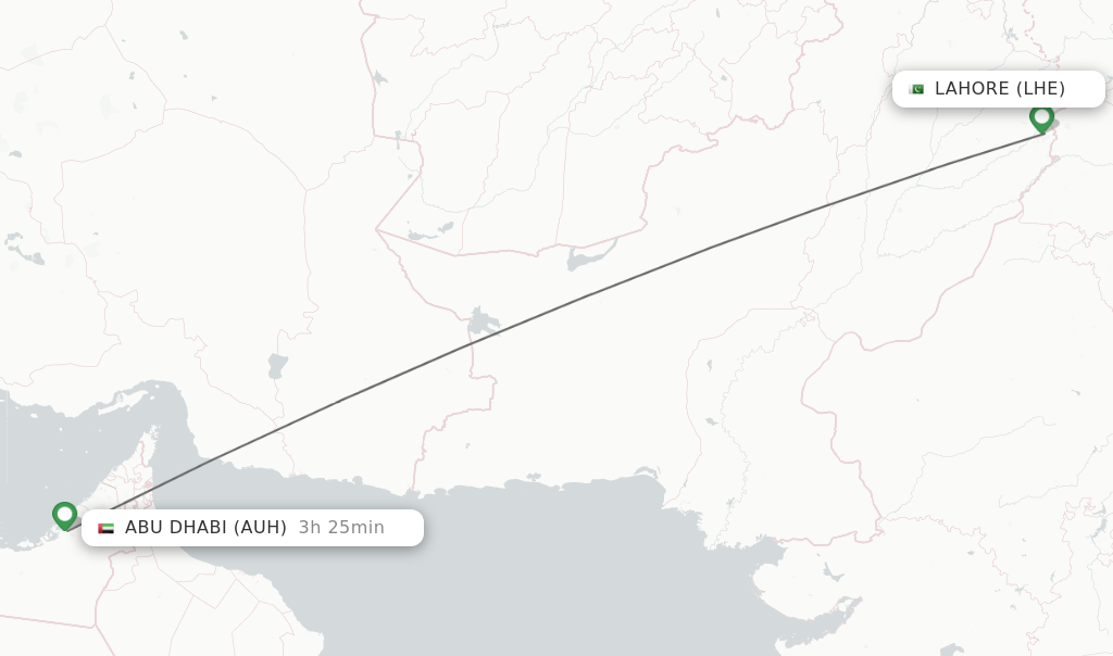 Direct (non-stop) flights from Lahore to Abu Dhabi - schedules ...