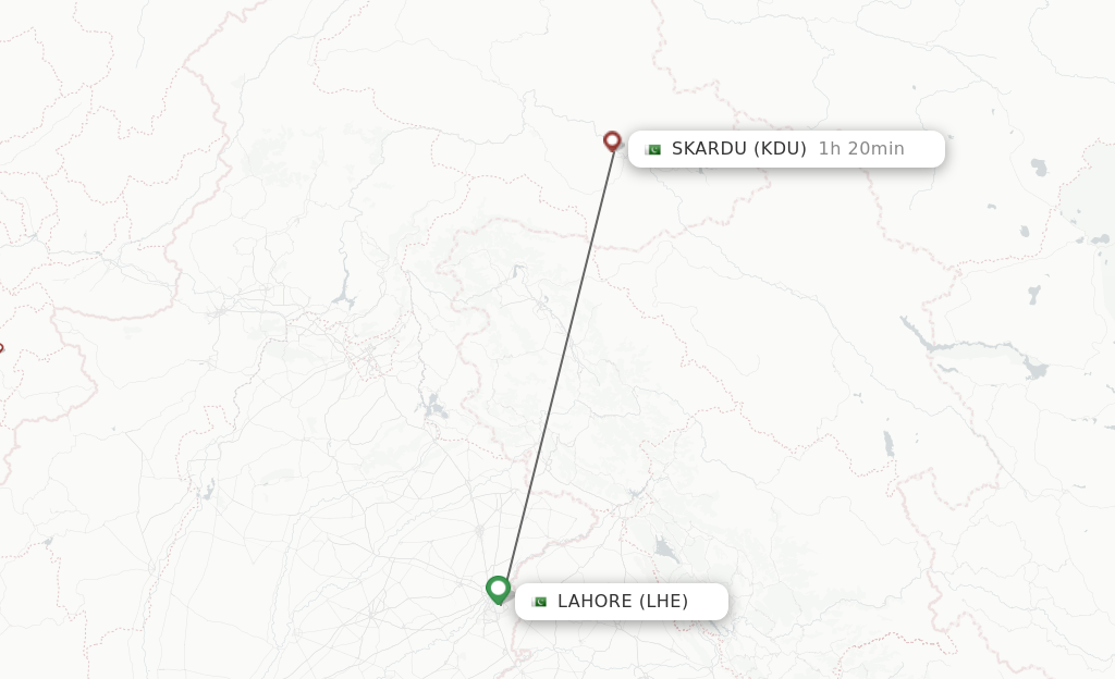 Direct (non-stop) Flights From Lahore To Skardu - Schedules 