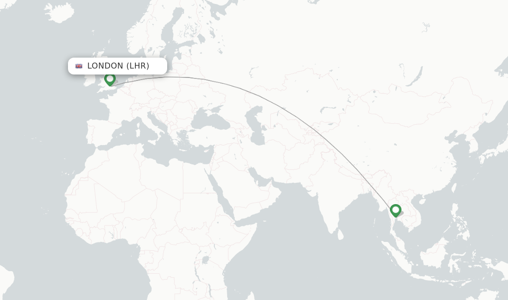 Thai Airways flights from London, LHR