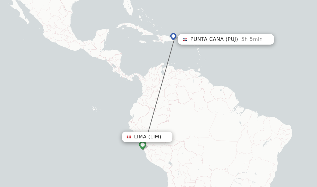 Direct (non-stop) Flights From Lima To Punta Cana - Schedules ...