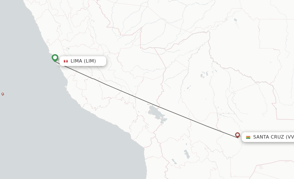 Direct non stop flights from Lima to Santa Cruz schedules