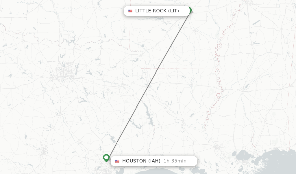 Direct non stop flights from Little Rock to Houston schedules