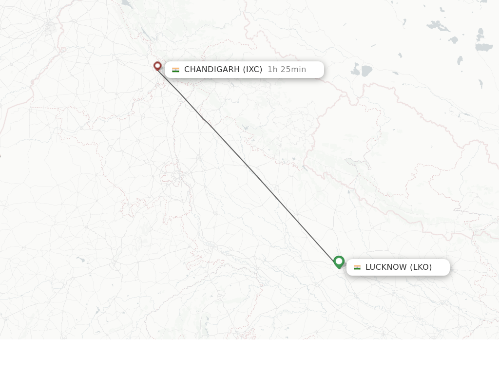 Direct (non-stop) Flights From Lucknow To Chandigarh - Schedules 