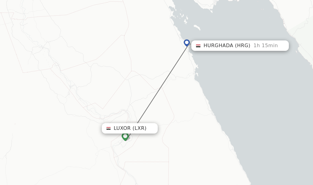 Direct (non-stop) flights from Luxor to Hurghada - schedules ...