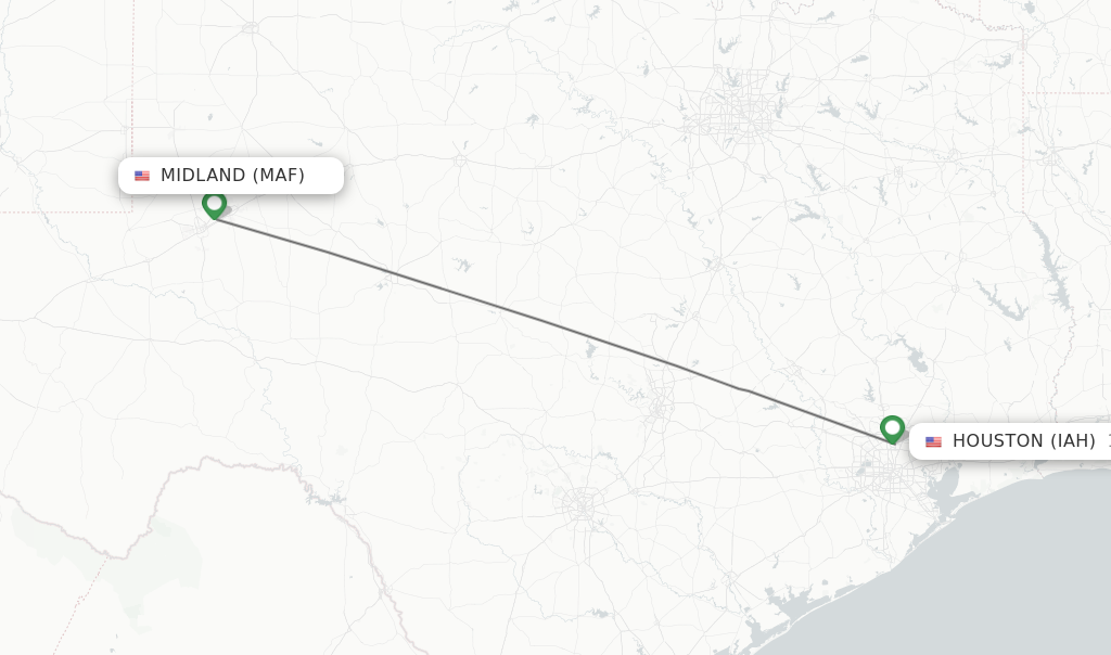 Direct non stop flights from Midland to Houston schedules