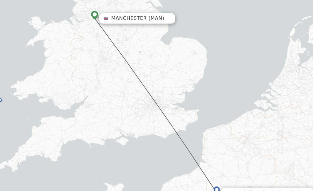 Direct non stop flights from Manchester to Paris schedules