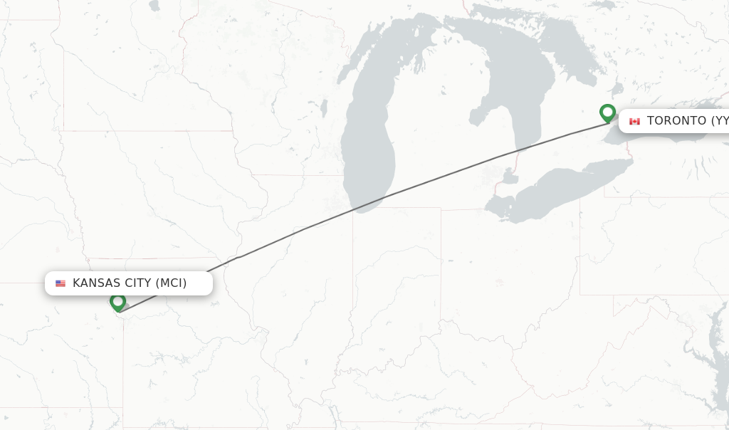 Direct non stop flights from Kansas City to Toronto schedules