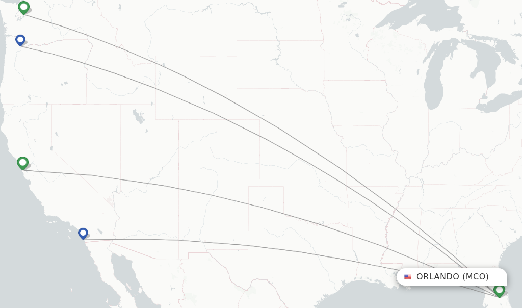 Alaska Airlines flights from Orlando, MCO