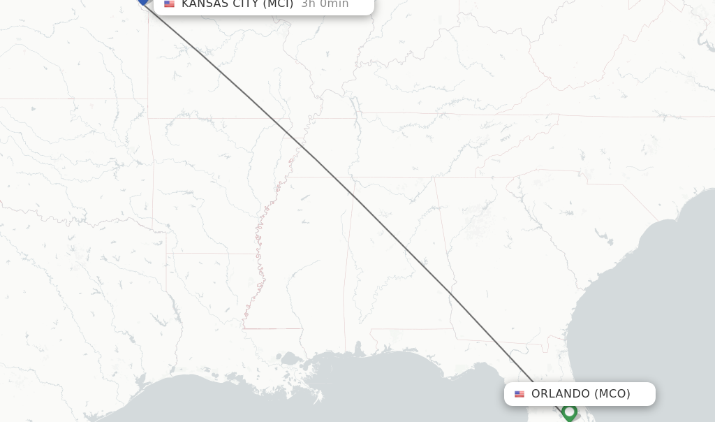 Direct non stop flights from Orlando to Kansas City schedules