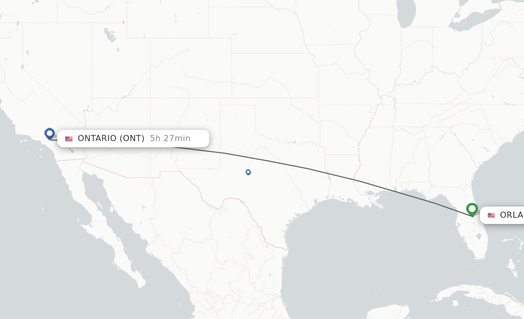 Mco to ont sales one way