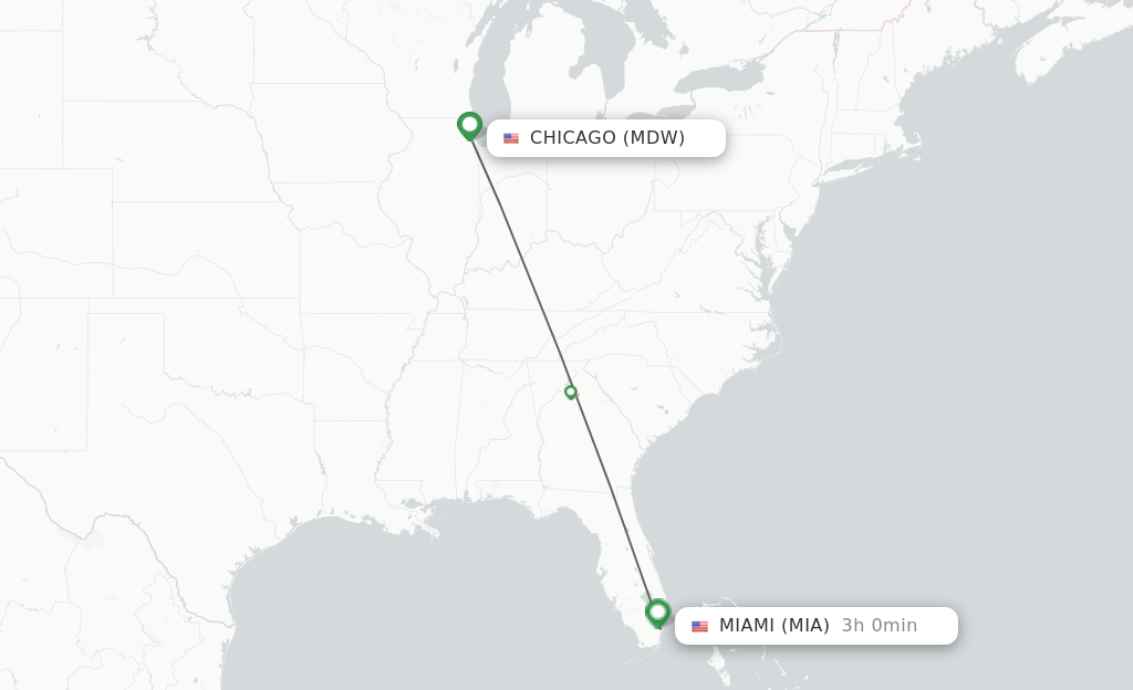 Direct non stop flights from Chicago to Miami schedules